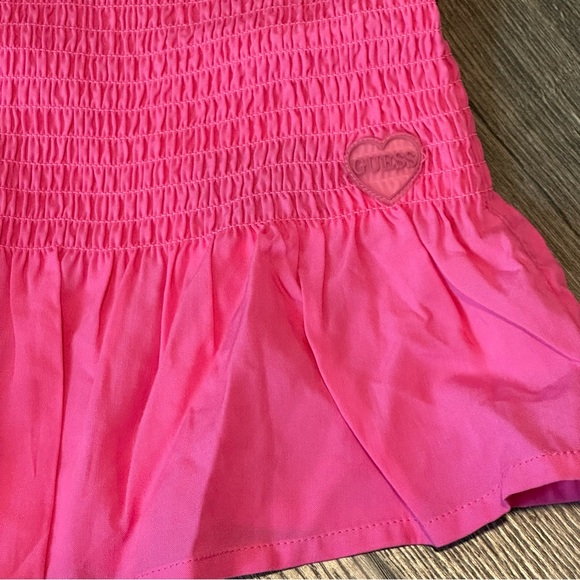 Guess Girls Youth 14 Pink Smocked Peplum Tank NEW - Picture 2 of 4